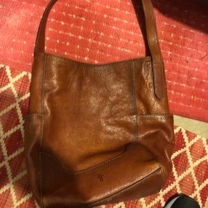 Brown leather Frye bag